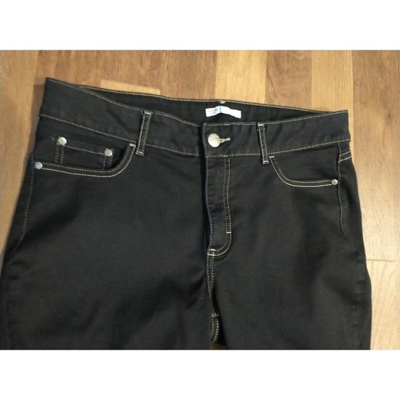 Lee Riders MidRise Bootcut Blue Jeans Size 16P Stretch Embellished 25.5 Inseam - Picture 6 of 7